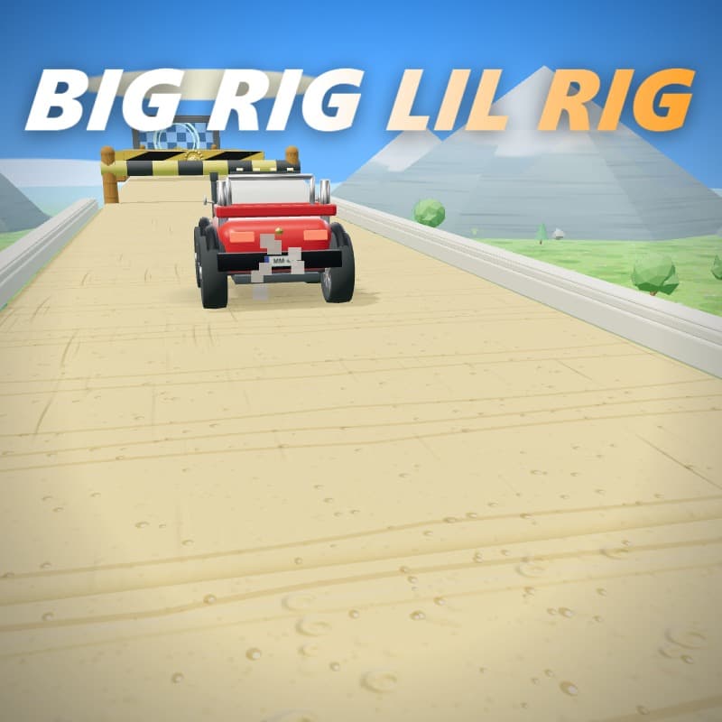 The BIG RIG LIL RIG truck on a course